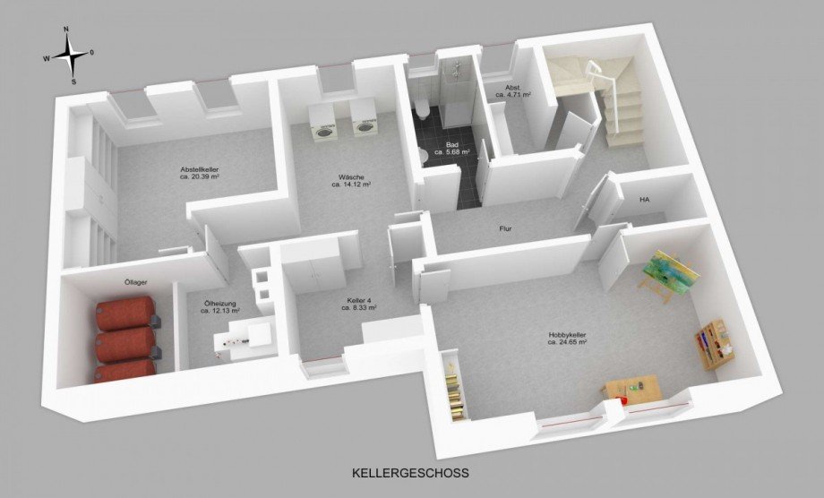 Grundriss Keller Mehrfamilienhaus Sendenhorst