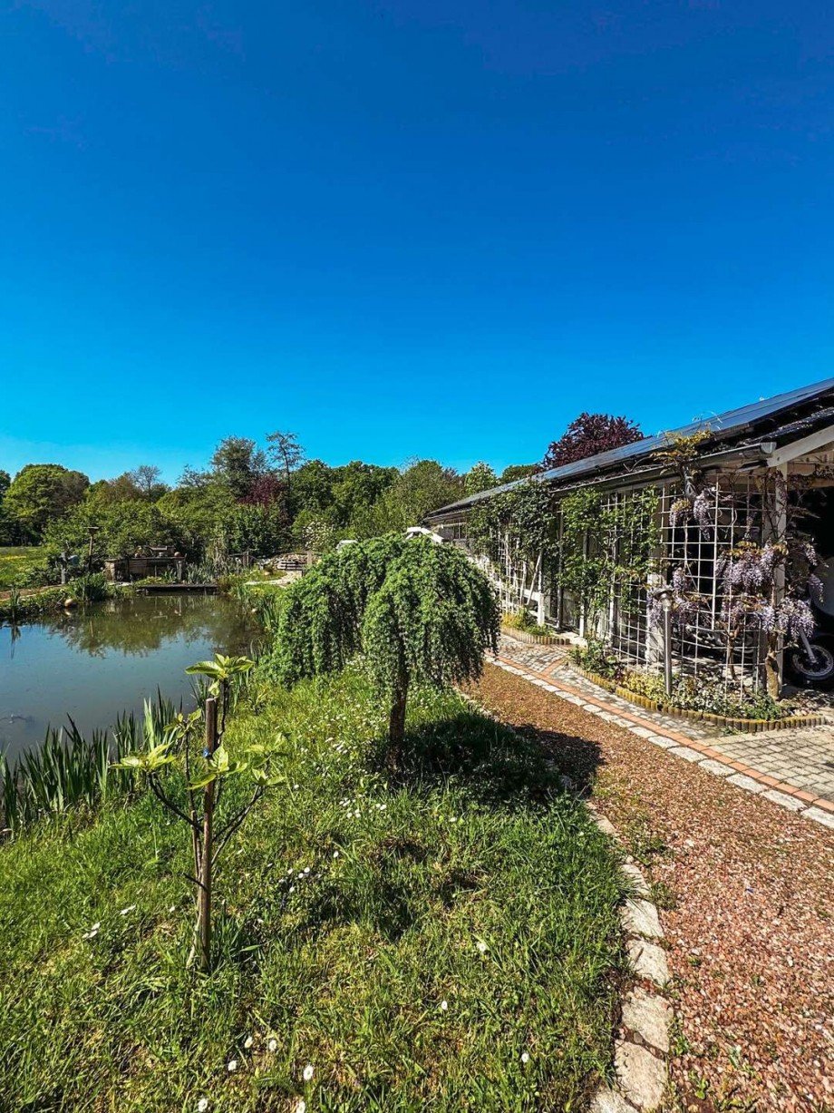 Blick auf Gartenhaus Mehrfamilienhaus Sendenhorst