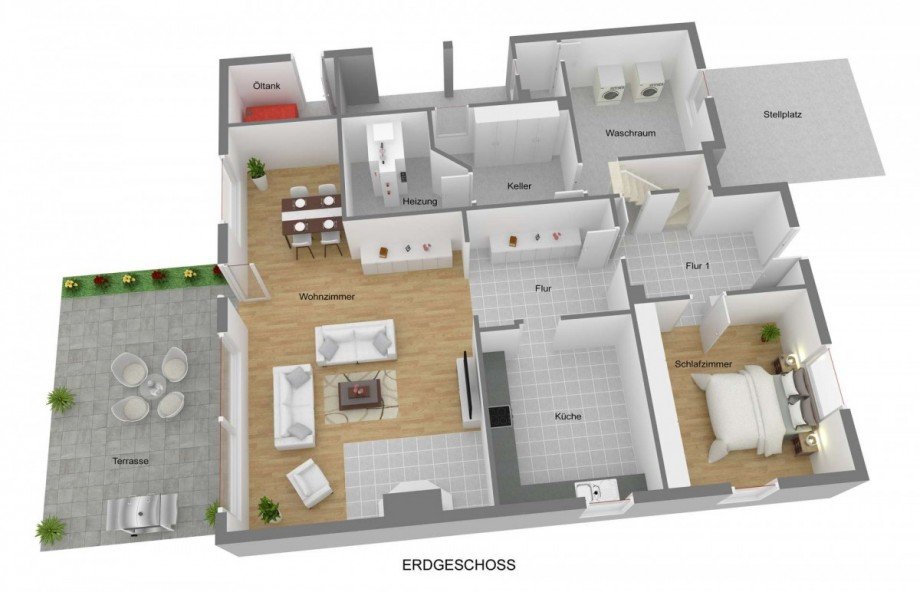 Grundriss EG Einfamilienhaus Hamm