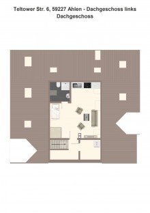 Grundriss Helle 1-Zimmer-Dachgeschosswohnung in Ahlen